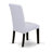 7 Piece Dining Set Consist of a Rectangle Dining Room Table and 6 Grey Linen Fabric Upholstered Parson Chairs, Black-433581848-485948986-433581849