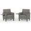 Chaise d'appoint rembourrée en bois massif de 29 po de largeur avec table d'appoint pliante-804351651