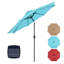 Parasol de patio solaire en polyester de 10 pi avec 32 lumières DEL réglables en inclinaison et tissu résistant aux rayons UV-1218124103