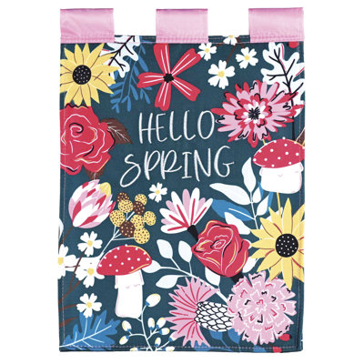 Drapeau Hello Spring 13 x 18