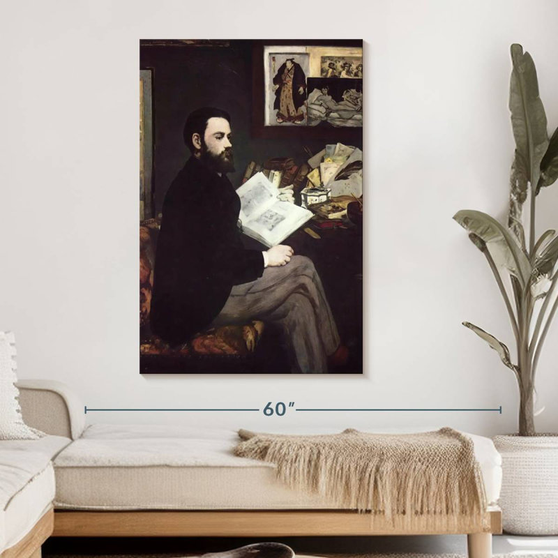 Portrait Of Emile Zola, 48" H x 32" W