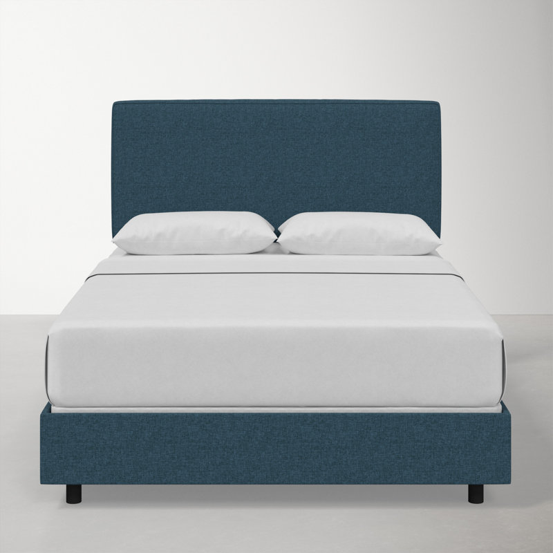 Marquise Upholstered Standard Bed, California King, Zuma Navy Textured Linen