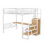 Lit mezzanine en métal avec bureau