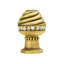 Cache medium round knob with side crystals in finish Museum Gold