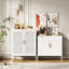 Armoire de rangement en acier pour garage en blanc, 2 tablettes réglables pour les articles du sous-sol, verrouillable, serrure de haute qualité, résistance, hauteur de 32,04, largeur de 15,89, profondeur, fixation murale, facile à construire avec guide