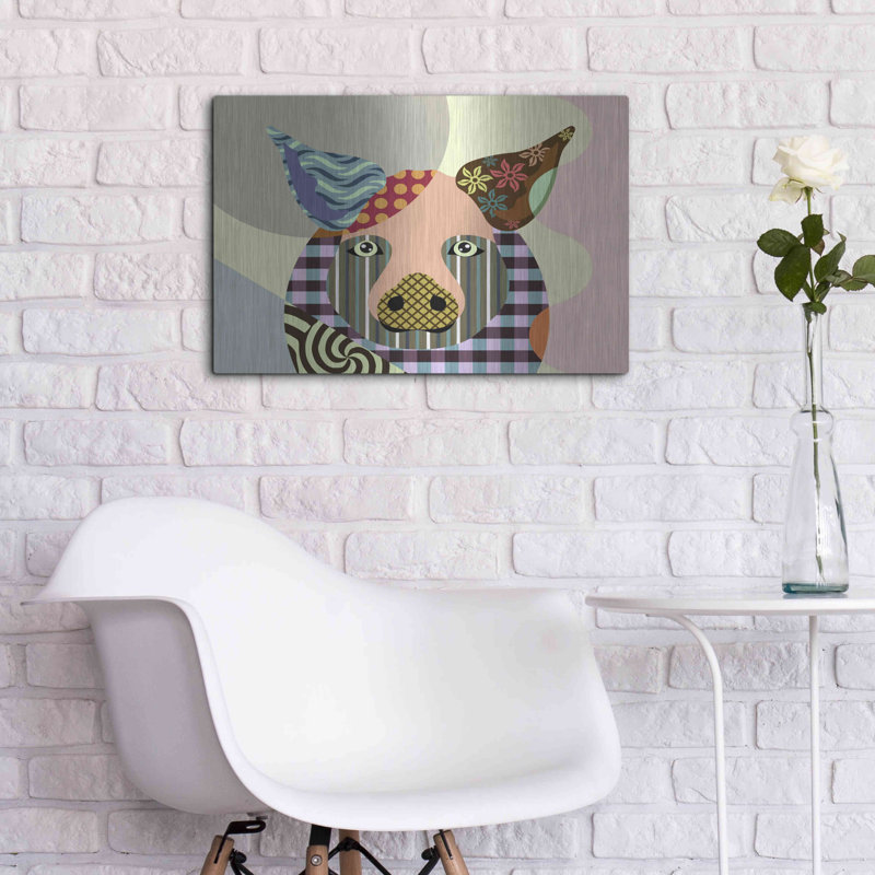 «August» par Augustre® par Lanre Adefioyue, art mural en métal August Grove®, H 16 po x l 24 po