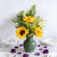 ensemble de 3 bouquet de tournesol artificiel avec fleurs mélangées - 14 "fleurs artificielles pour la décoration intérieure, centre de table de ferme, décorations de la Saint-Valentin et de Pâques