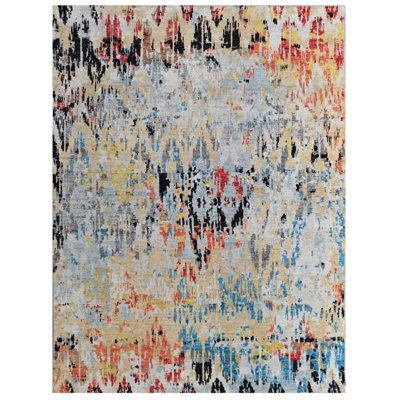 Yujiro Hand Knotted Wool Abstract Area Rug