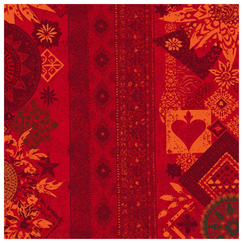 Red Bohemian Patchwork Comforter, Twin Extra Long