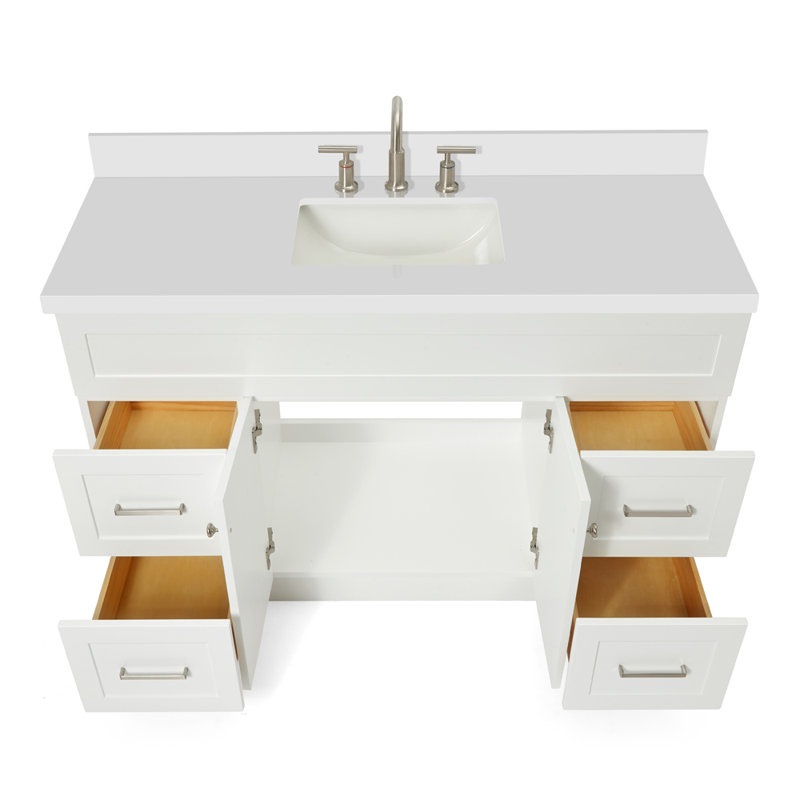 Ensemble de meuble-lavabo simple 55 po Hamlet, Blanc