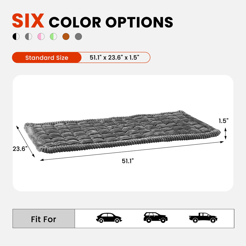 Backseat Dog Bed Mat for Car, Non-Slip Dog Bed for Car Back Seat, Soft & Cozy Dogs Blanket, Washable Travel Pet Mat Seat Protector for Cars, SUVs, Trucks