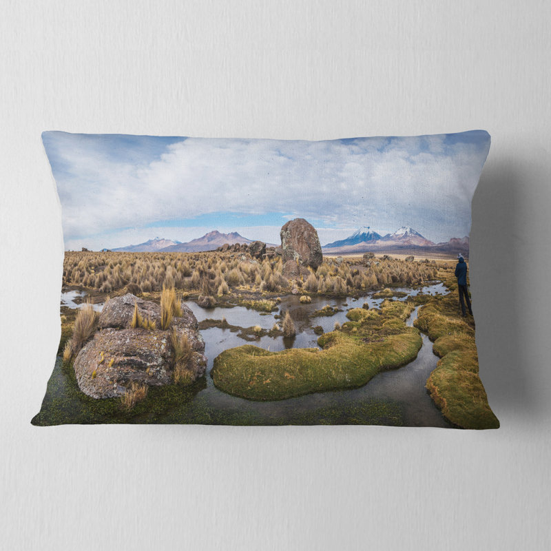 Coussin lombaire avec vue panoramique des volcans de la Bolivie