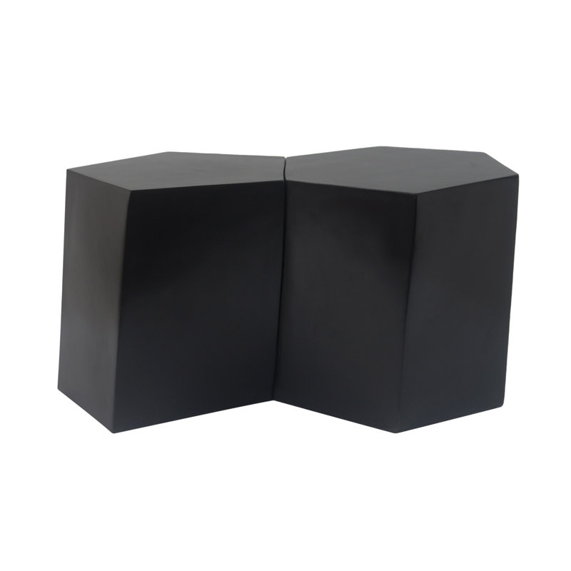 GEOMETRIC MGO SIDE TABLE, Black