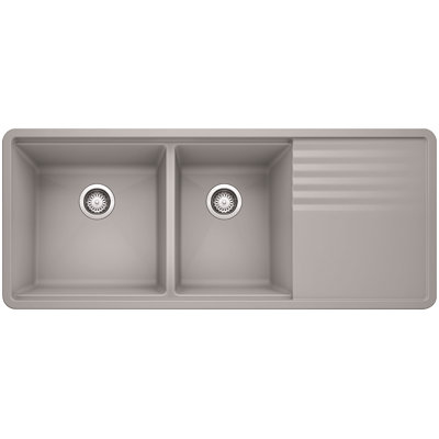 Precis 48" L x 20" W Double Basin Undermount Kitchen Sink With Accessories
