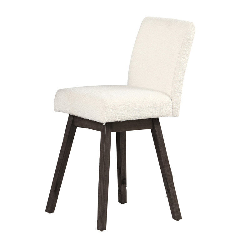 Ghy Swivel Upholstered Counter Stool, White