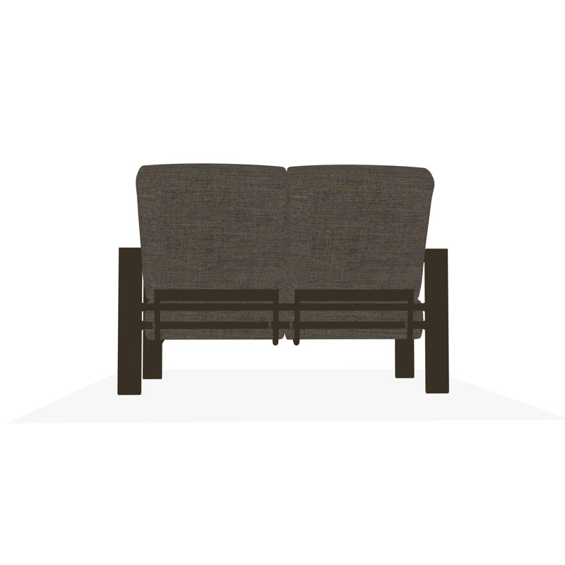 Causeuse Larssen, Tissage uni cendre coulée Sunbrella®, Bois de plage