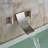 Havana Double Handle Brushed Nickel Wall Mount Tub Faucet by BathSelect – 3-Hole Installation, Waterfall Design​