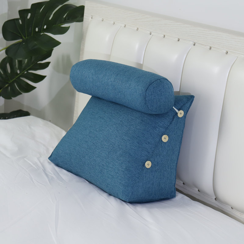 Triangular Backrest Cushion, Blue