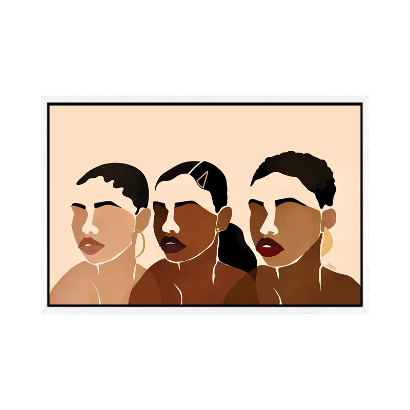 Sisters I 1 Piece Wall Art on Canvas, 101.6 cm H x 66.04 cm W, White Framed Canvas
