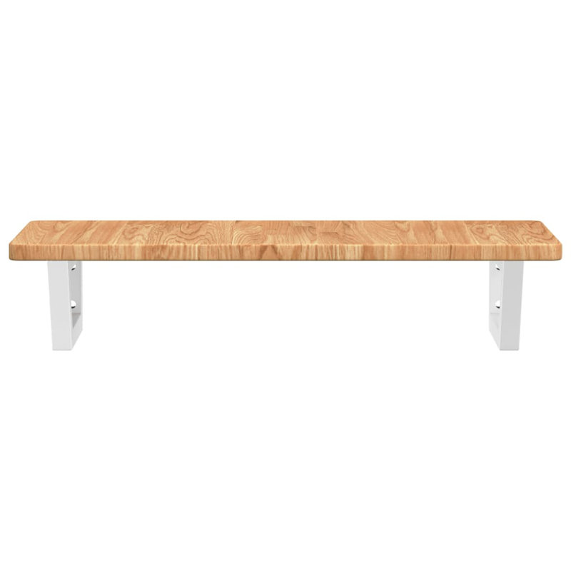 Bracket Shelf, White/Light Brown, 2.5cm H x 80cm W x 40cm D