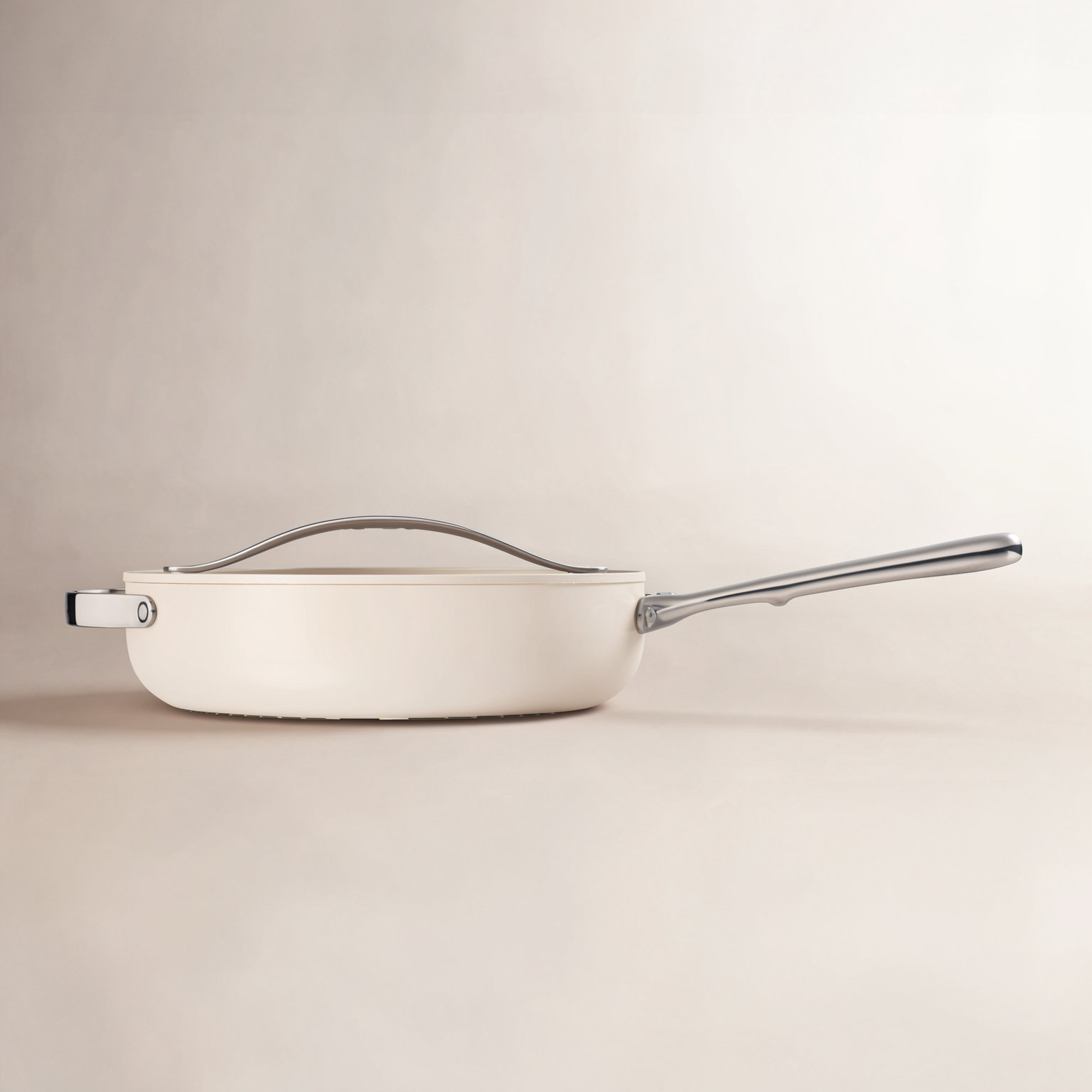 Caraway 4.5qt Ceramic Non-Stick Sauté Pan, Cream