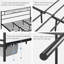 Sommier simple avec sommiers en métal avec sommier en métal avec tête de lit / pied de lit / grand rangement sous le lit / pas de sommier nécessaire / lit simple TG noir-97805752