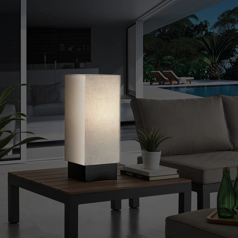 23'' Black Cordless LED Outdoor Table Lamp