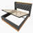 Upholstered bed, 360 surround LED function, Buttons/Apps/Remote Control, hydraulic storage bed-1388552502