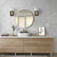 2 Light Glass Dimmable LED Armed Sconce