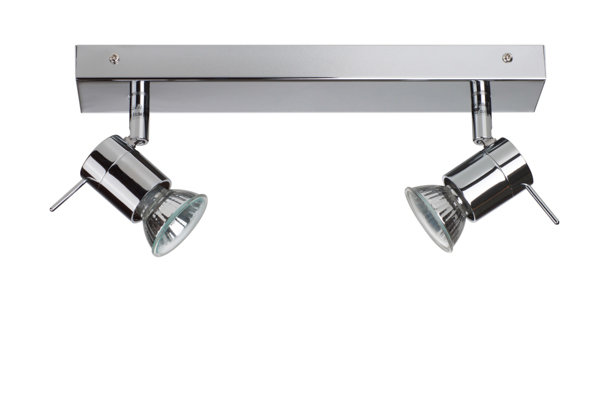 25cm 2 -Light Track Kit, Polished Chrome