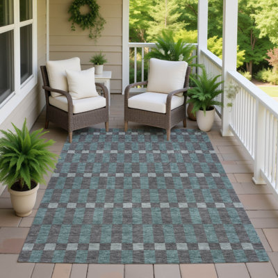 Tapis géométrique intérieur / extérieur lavable à la machine Chantille ACN2547