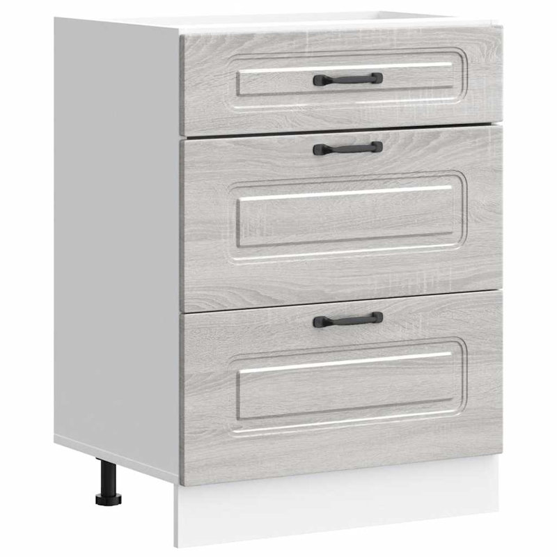 Badriya Standard Base Cabinet, Grey Sonoma