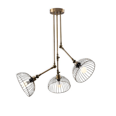 3 Lights Metal Body Chandelier