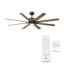 Renegade 8 - Blade Outdoor Integrated LED Smart Standard Ceiling Fan with Remote Control and Light Kit Included-48482673-48482672-48482678