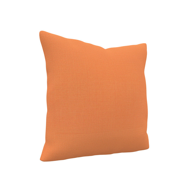 Coussin décoratif intérieur / extérieur Gabi, Carré 18 po, Toile Sunbrella® tangerine