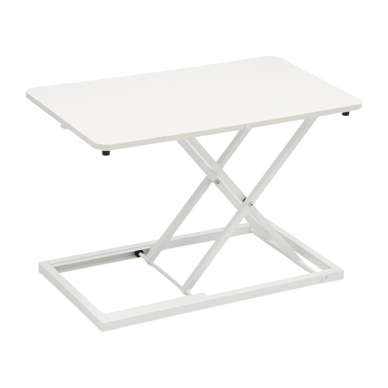 Adjustable Height Steel Floating Desk, White