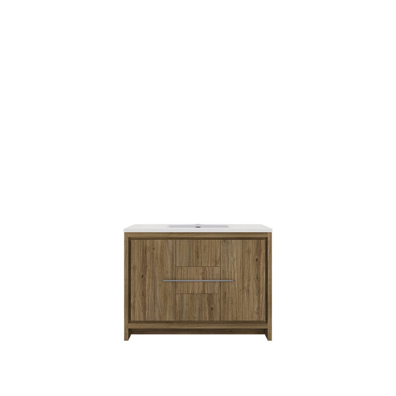 Eden 48" Single Sink Bathroom Vanity Set, Oak