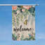 Drapeau de bienvenue papillon rose, 35 x 24 pouces, pour décoration saisonnière / décoration intérieure