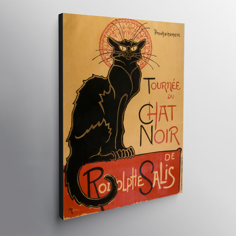 Le Chat Noir - Wrapped Canvas Print, 31cm H x 21cm W x 4cm D