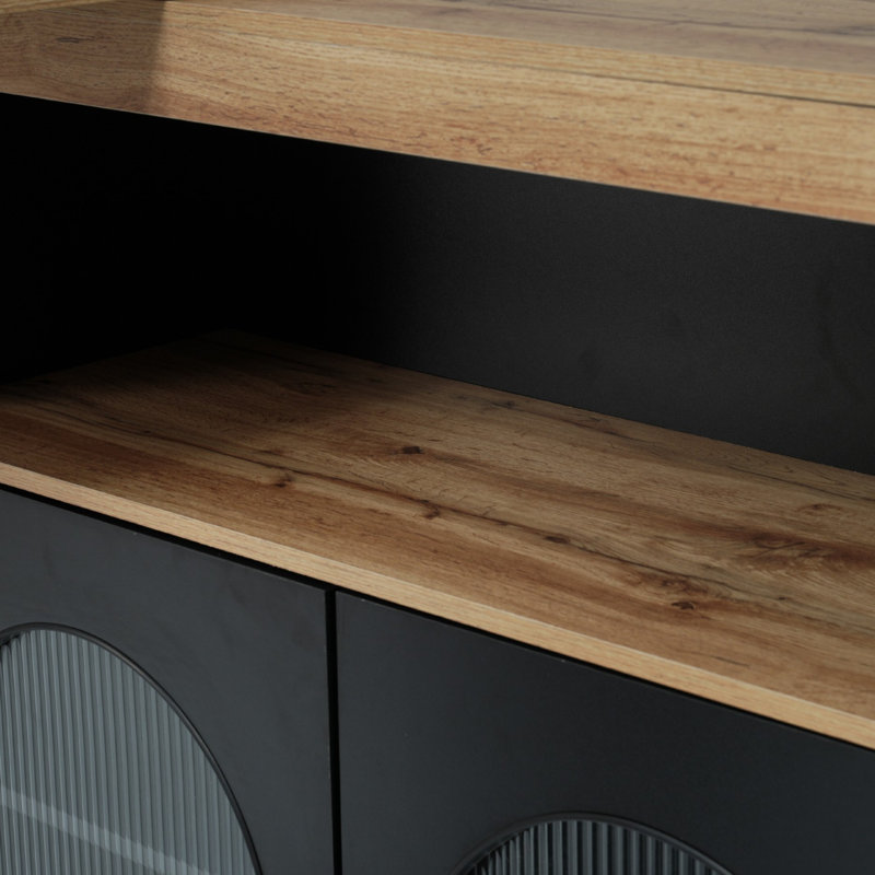 138cm Bar Cabinet, Black