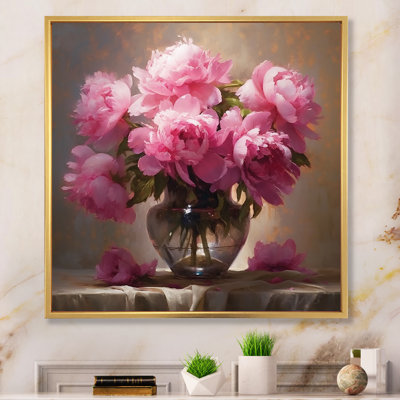 " Pink Green Peony Captivating I "