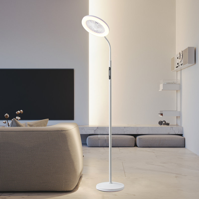 Leira 72.4" Dimmable LED Floor Lamp with Fan USB and Remote