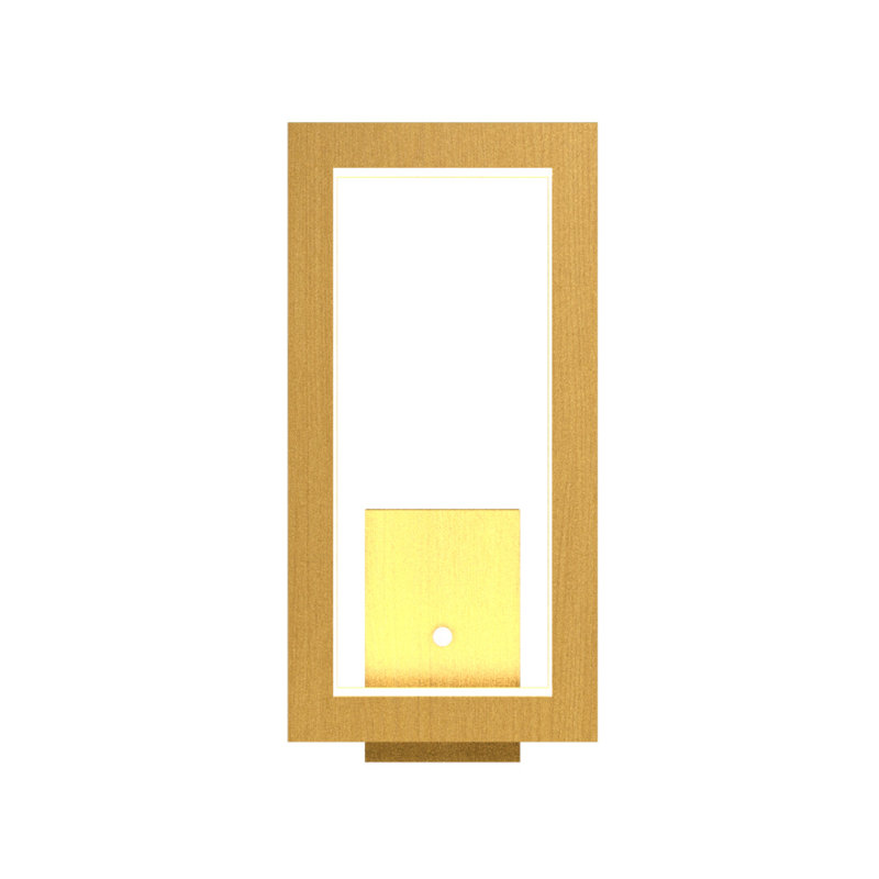 Frame LED Flush Mounted Sconce, Organic Gold