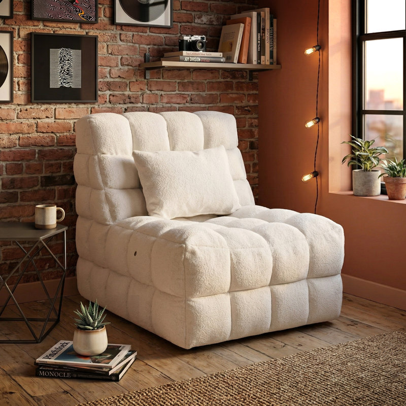 Fauteuil d'appoint Sorma, Blanc