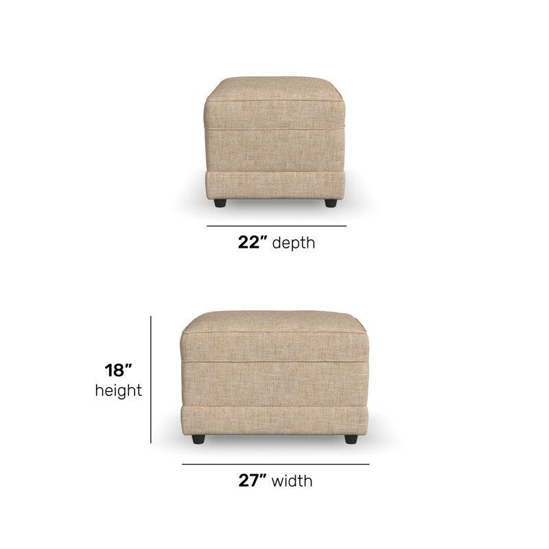 Rigney Ottoman, Tan