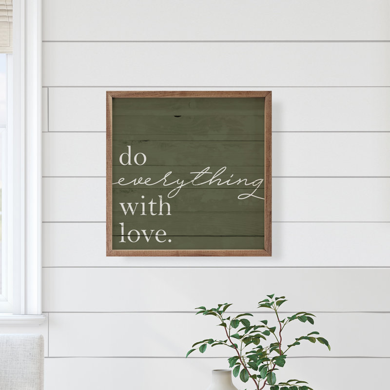 Do Everything With Love Green, 16" W x 16" H