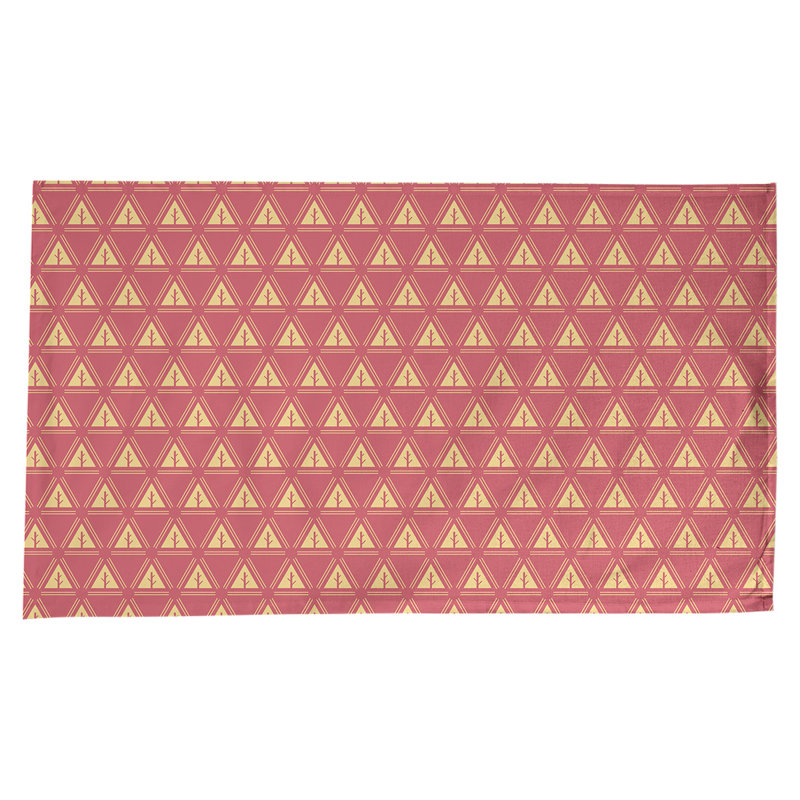 Nappe d’arbre minimaliste classique Barbra, Rouge / doré