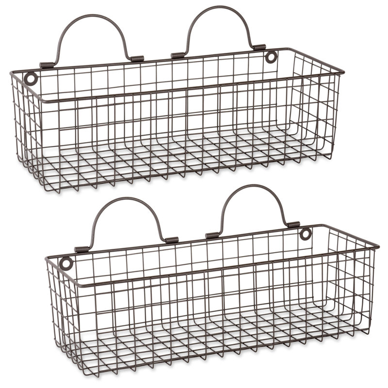 Rangement mural avec paniers Dorn, Bronze, l 17,73 po x H 5,1 po x P 6,7 po