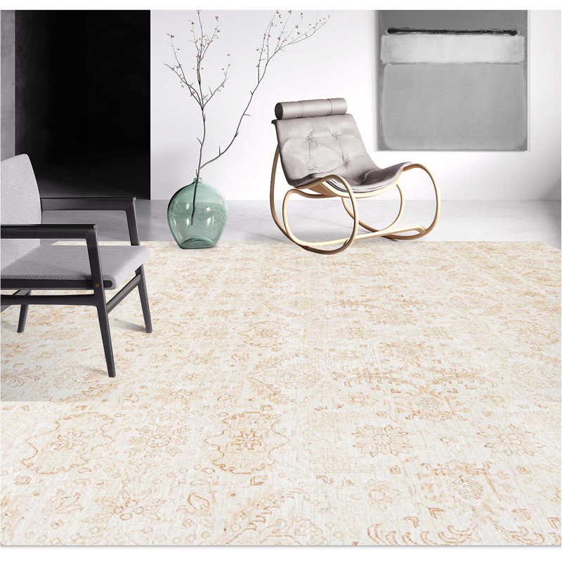 Ziegler Hand Woven Wool Damask Area Rug