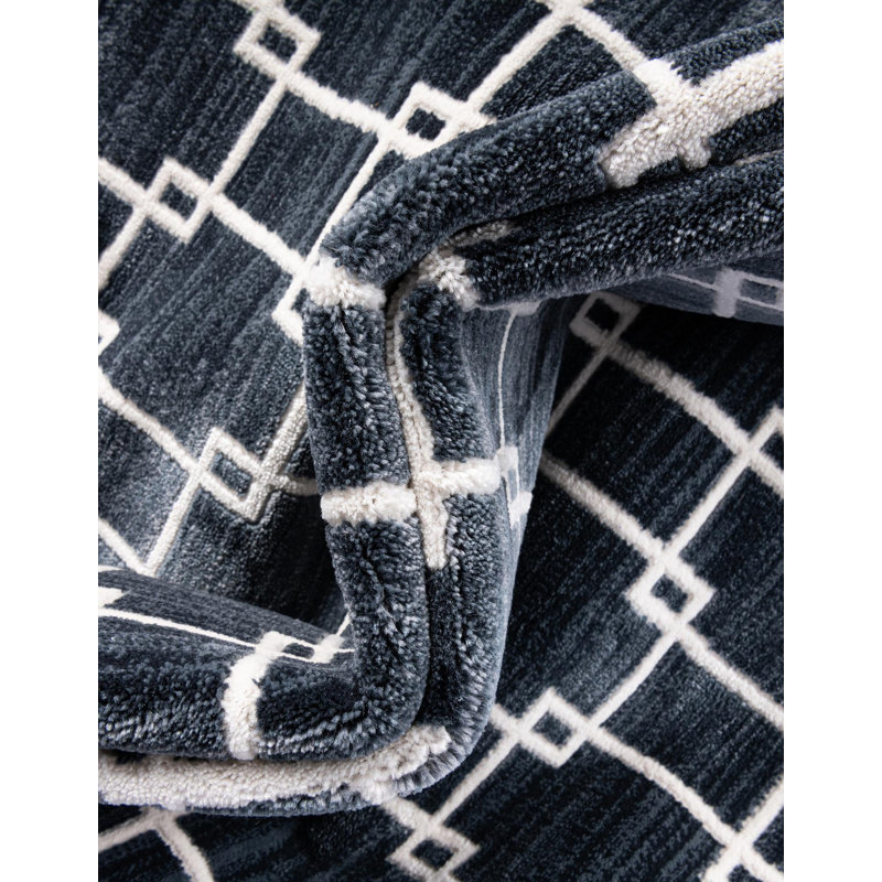 Jill Zarin Metropolitan Uptown Rug Navy Blue, Square 10'